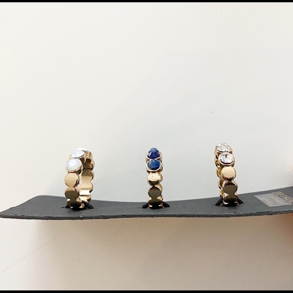 Ava & Aiden Gold tone with Stone Rings Set of 3 - Picture 6 of 8